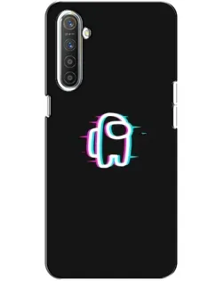 Чехол для Realme XT с картинкой «Among Us неон»