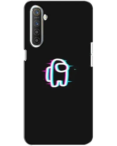 Чехол для Realme XT с картинкой «Among Us неон»