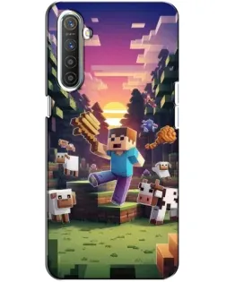 Чехол для Realme XT с картинкой «Стив на ферме»