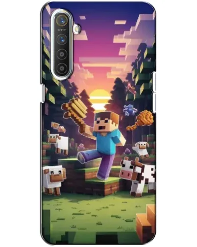 Чехол для Realme XT с картинкой «Стив на ферме»