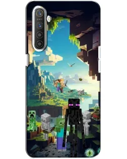 Чехол для Realme XT с картинкой «Эндермен в лесу»