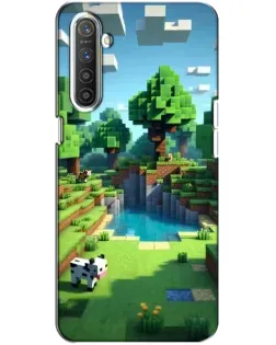 Чехол для Realme XT с картинкой «Minecraft летний день»