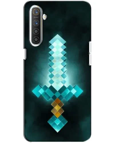 Чехол для Realme XT с картинкой «Алмазный меч неон»