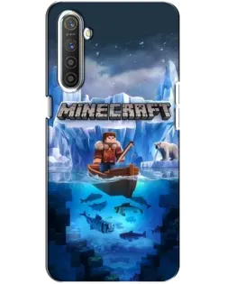 Чехол для Realme XT с картинкой «Minecraft ледяной мир»