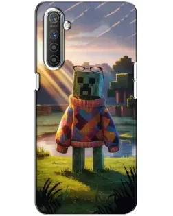 Чехол для Realme XT с картинкой «Крипер в свитере»