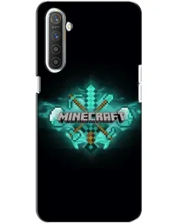 Чехол для Realme XT с картинкой «Minecraft Diamond лого»