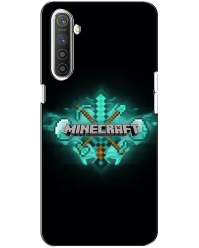 Чехол для Realme XT с картинкой «Minecraft Diamond лого»