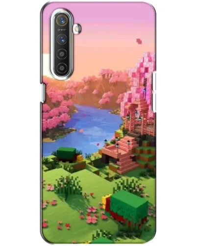 Чехол для Realme XT с картинкой «Розовое дерево Minecraft»