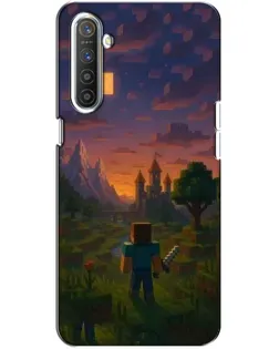 Чехол для Realme XT с картинкой «Стив у башни»