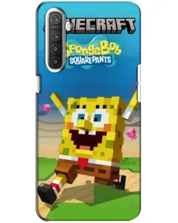 Чохол для Realme XT з картинкою «Губка Боб Minecraft» Чохол для Realme XT з картинкою «Губка Боб Minecraft»