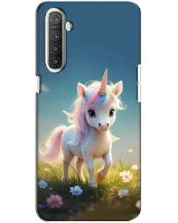 Чохол для Realme XT з картинкою «Єдиноріг на галявині»
