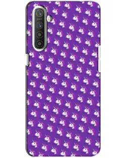 Чохол для Realme XT з картинкою «Єдинороги на фіолетовому»