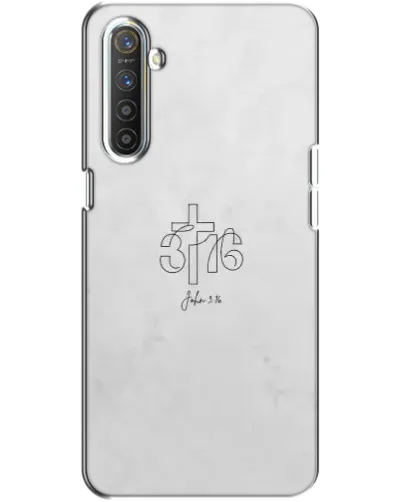 Чехол для Realme XT с картинкой «Иоанна 3:16 Крест»