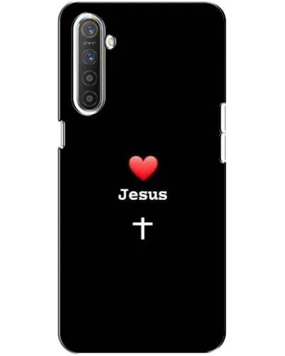 Чехол для Realme XT с картинкой «Сердце - Jesus»