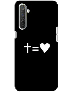 Чехол для Realme XT с картинкой «Крест и Сердце»