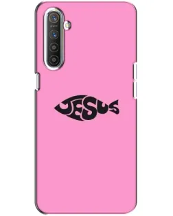Чехол для Realme XT с картинкой «Розовый символ  Jesus»