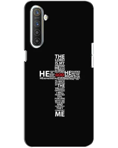 Чехол для Realme XT с картинкой «Текстовый крест» Чехол для Realme XT с картинкой «Текстовый крест»
