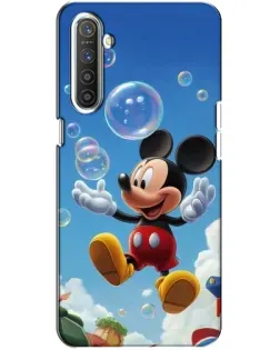 Чехол для Realme XT с картинкой «Mickey и мыльные пузыри»