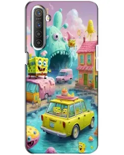 Чехол для Realme XT с картинкой «Монстр-трак приключения»
