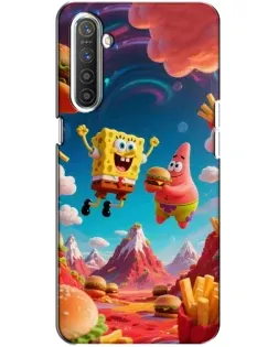 Чехол для Realme XT с картинкой «Космический фастфуд»