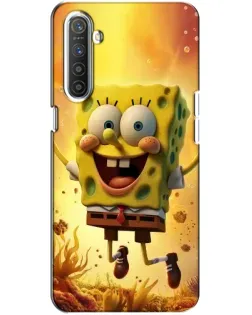 Чехол для Realme XT с картинкой «Губка Боб прыгает»