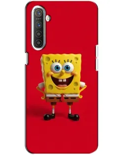 Чехол для Realme XT с картинкой «Спанч Боб на красном»