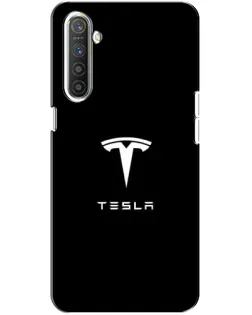 Чехол для Realme XT с картинкой «Tesla White Logo»