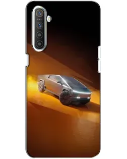 Чехол для Realme XT с картинкой «Cybertruck в пустыне»