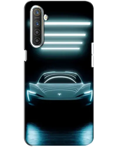 Чехол для Realme XT с картинкой «Tesla в неоне» Чехол для Realme XT с картинкой «Tesla в неоне»