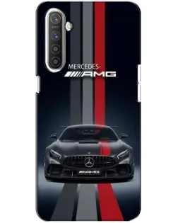 Чехол для Realme XT с картинкой «Mercedes — белый карбон»