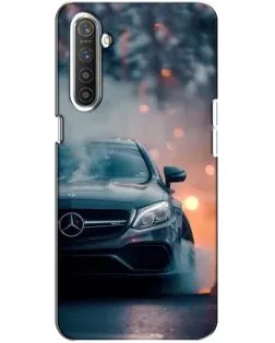 Чехол для Realme XT с картинкой «Mercedes — ночной город»