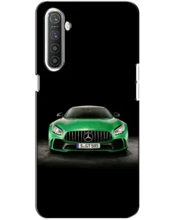 Чехол для Realme XT с картинкой «Mercedes — неоновый лого»