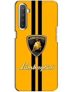 Чехол для Realme XT с картинкой «Lamborghini Stripe желтый»