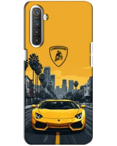 Чехол для Realme XT с картинкой «Желтый Lamborghini город» Чехол для Realme XT с картинкой «Желтый Lamborghini город»