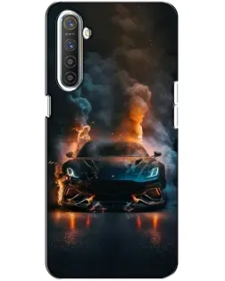 Чехол для Realme XT с картинкой «Lamborghini дымная эстетика»