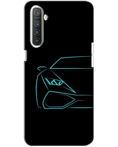 Чехол для Realme XT с картинкой «Голубой силуэт Lamborghini» Чехол для Realme XT с картинкой «Голубой силуэт Lamborghini»
