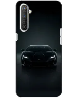 Чехол для Realme XT с картинкой «Черный Lamborghini Aventador»