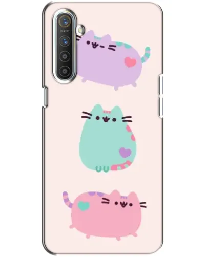 Чехол для Realme XT с картинкой «Pusheen трио»
