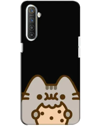 Чехол для Realme XT с картинкой «Пушин на черном»