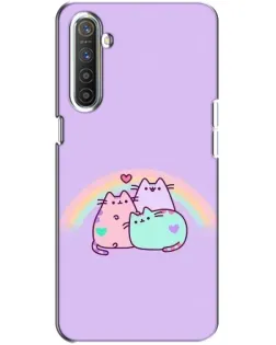 Чехол для Realme XT с картинкой «Радужные Пушины»