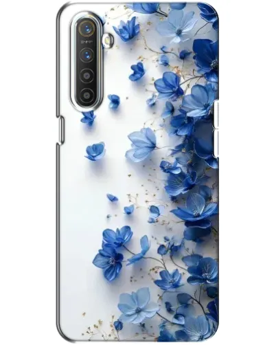 Чехол для Realme XT с картинкой «Голубой цветочный каскад» Чехол для Realme XT с картинкой «Голубой цветочный каскад»