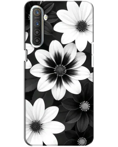 Чехол для Realme XT с картинкой «Монохромные астры» Чехол для Realme XT с картинкой «Монохромные астры»