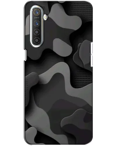 Чехол для Realme XT с картинкой «Темный абстрактный камуфляж»
