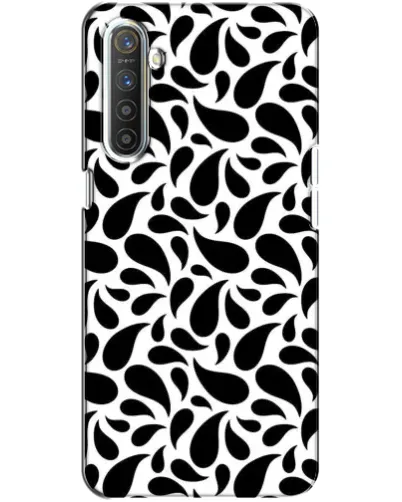 Чехол для Realme XT с картинкой «Контрастные черные капли»