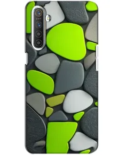 Чехол для Realme XT с картинкой «Яркая неоновая галька»