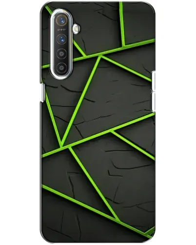 Чехол для Realme XT с картинкой «Зеленые геометрические линии»