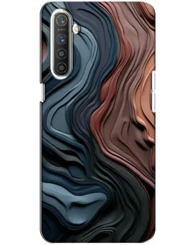 Чехол для Realme XT с картинкой «Цветные волны каньона»