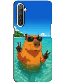 Чехол для Realme XT с картинкой «Морская капибара»