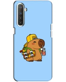 Чехол для Realme XT с картинкой «Капибара на скейте»