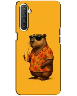 Чехол для Realme XT с картинкой «Капибара на отдыхе»